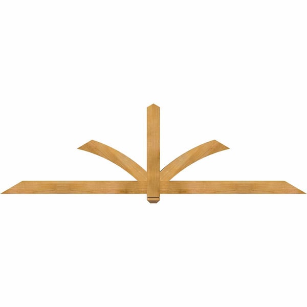 Ekena Millwork Redmond Rough Sawn Timber Gable Bracket, Western Red Cedar, 96"W x 28"H x 4"D x 4"F, 7/12 Pitch GBW096X28X0404RED00RWR - main